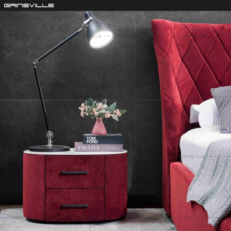 Modern Bed Furniture Beautiful Red Beds Fabric King Size Bed Gc1825