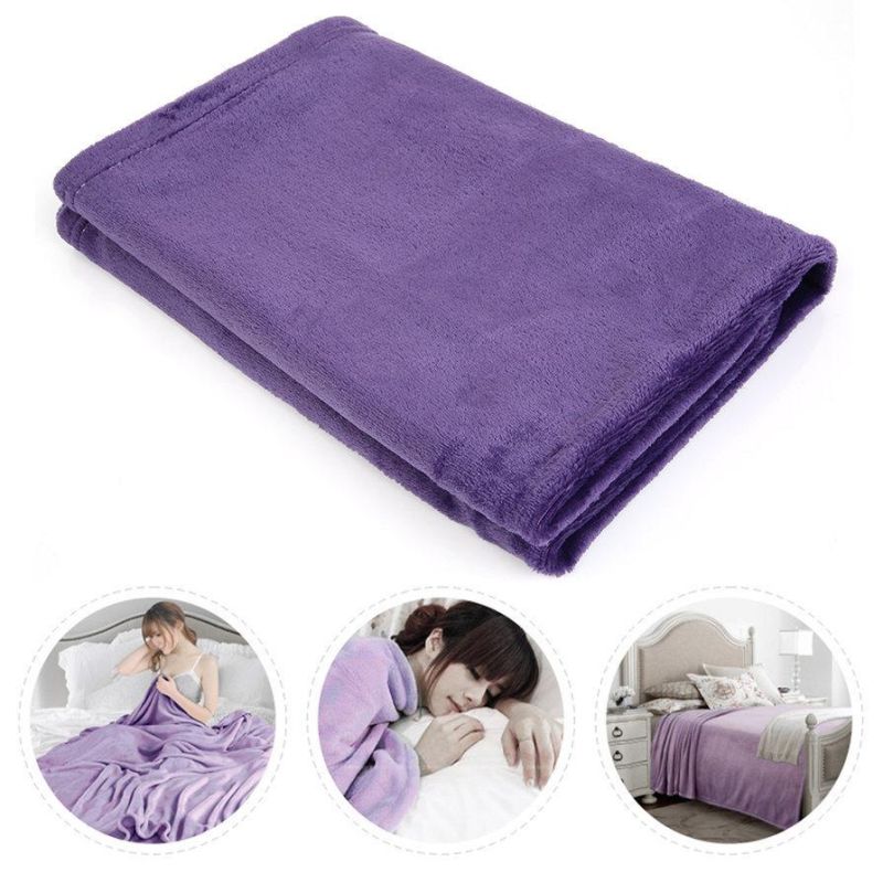 2019 Best Super Soft Coral Bed Throw Soft Solid Flannel Fleece Blanket