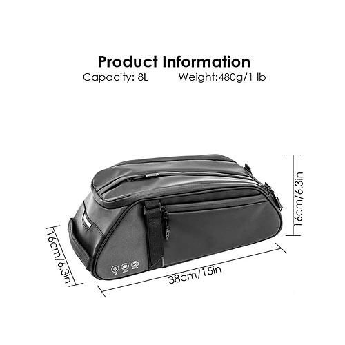 Bike Reflective Rack Bag, Water Resistant Bicycle Rear Seat Pannier Cargo Trunk Storage