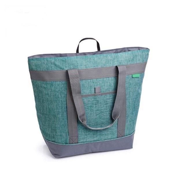 Shopping Baskets with Handles Collapsible Grocery Shopping Bag Fabric Lightweight Insulated Foldable Picnic Basket