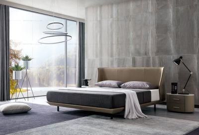 Minimalistic Modern Apartment Bedroom Furniture Beds Set Factory Customized Size Metal Base Platform Bed