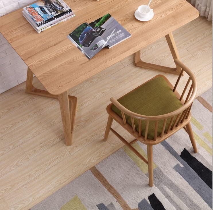 Contemporary Fabric Restaurant Dining Furniture Antique Wooden Arm Chair