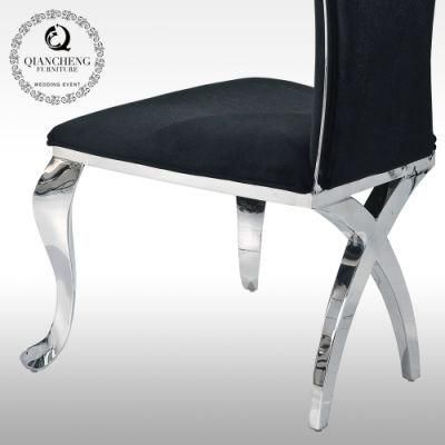 High Back Stainless Steel Modern Dining Chair for Hotel Furniture
