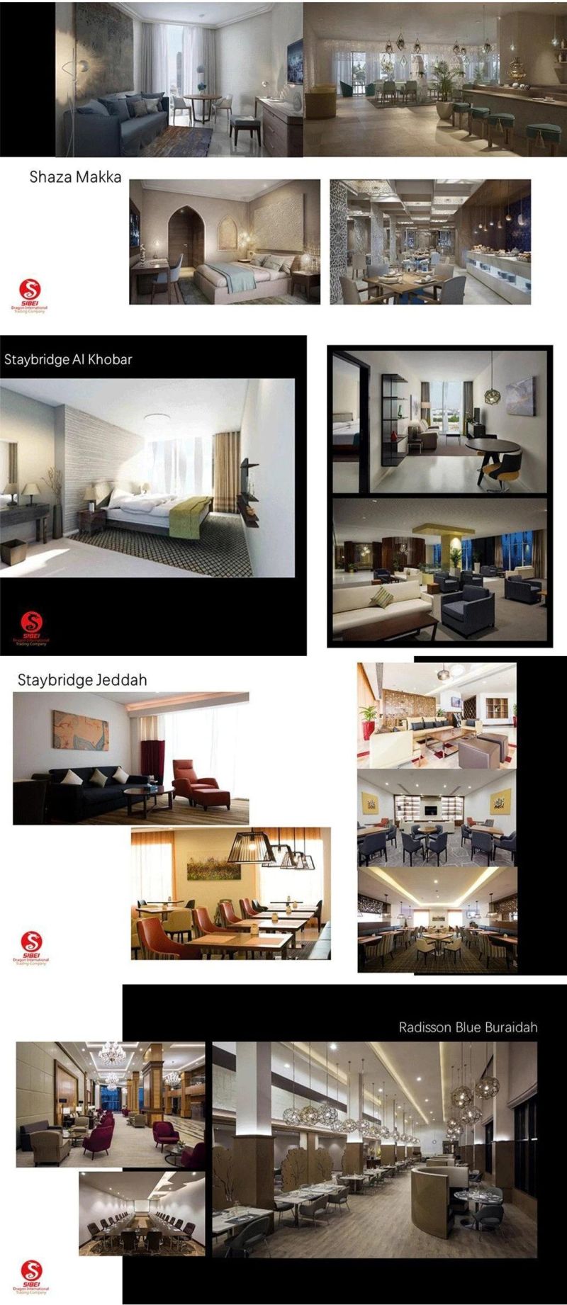 Wooden Luxury Bedroom Set 5 Star Villa Apartment Resort Room Hotel Bedroom Furniture Sets