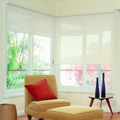 White Window Curtain Roller Blind Sunscreen Mesh Fabric