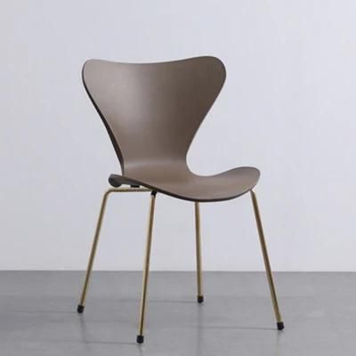 New Design Dining Room Chairs Modern Dining Chair Metal Leg Dining Fabric Leisure Velvet Fabric Fabric Chair