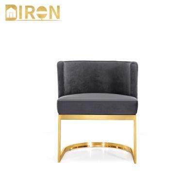 Modern Luxury Velvet Cushion Dining Chair Stainless Steel Hotel Restaurant Chairs Supplier