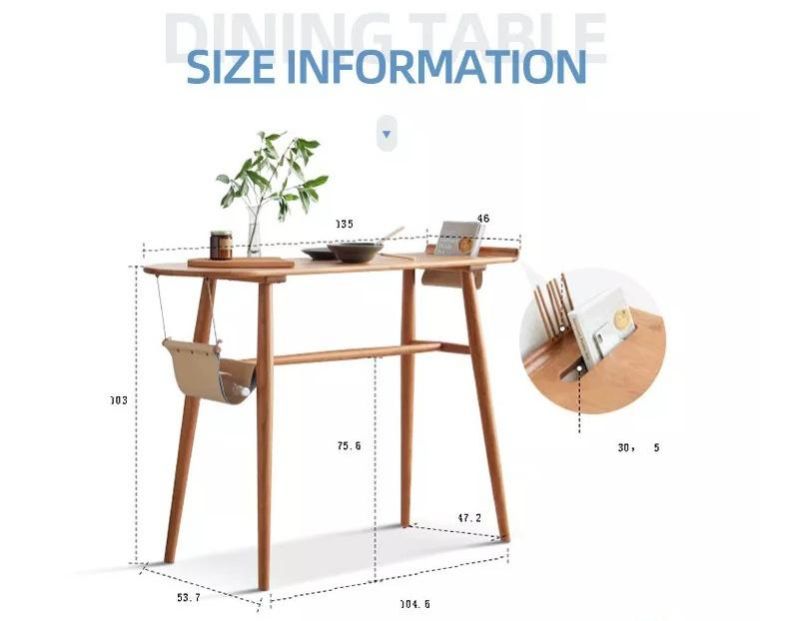 Furniture Modern Furniture Table Home Furniture Wooden Furniture Modern Style Long Narrow Pub Furniture Series Dining Sets Cherry Wood Dining Table