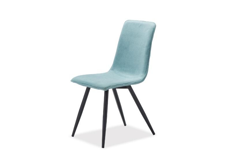 Modern New Design Restaurant Furniture Fabric Metal Legs Colorful Dining Chair