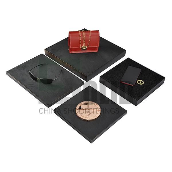 Copper Metal Display Tray Cover with Velvet Fabric /Display Trays Showcase/Jewelry Tray Pad Display for Watches Ring Earring Necklace Pendants Bracelet