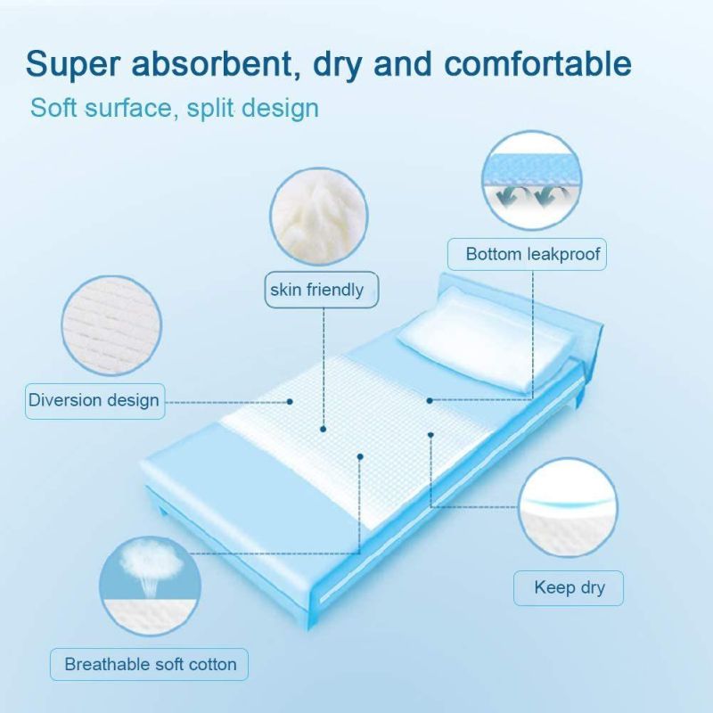 Nonwoven Disposable Massage Bedsheets Absorbent Bed Pads Disposable Wood Fluff Pulp