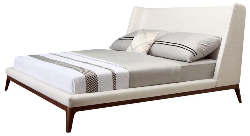 Modern Bed Room Furniture Bedroom Set Queen King Size White Fabric Bed for Hotel Home Villa Apartment