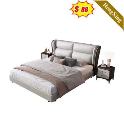 Chinese Style Modern Home Hotel Bedroom Furniture Set Wooden MDF King Queen Bed Wall Sofa Double Bed (UL-22NR61685)