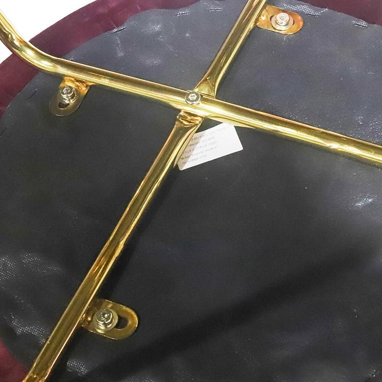 China Wholesale Modern Home Furniture High Quality Velvet with Metal Legs in Gold Dining Chair