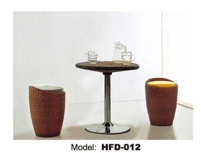 Modern Leisure Simple Outdoor Stool for Hotel Restaurant and Coffee Shop Bar Aluminum Rattan Bar Stool