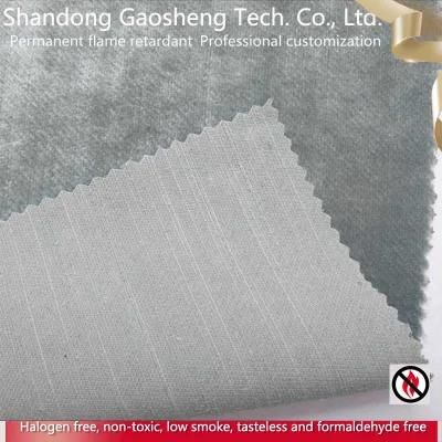 Heavy Weight 100% Flame Retardant Polyester Shiny Velvet Fabric for Sofa