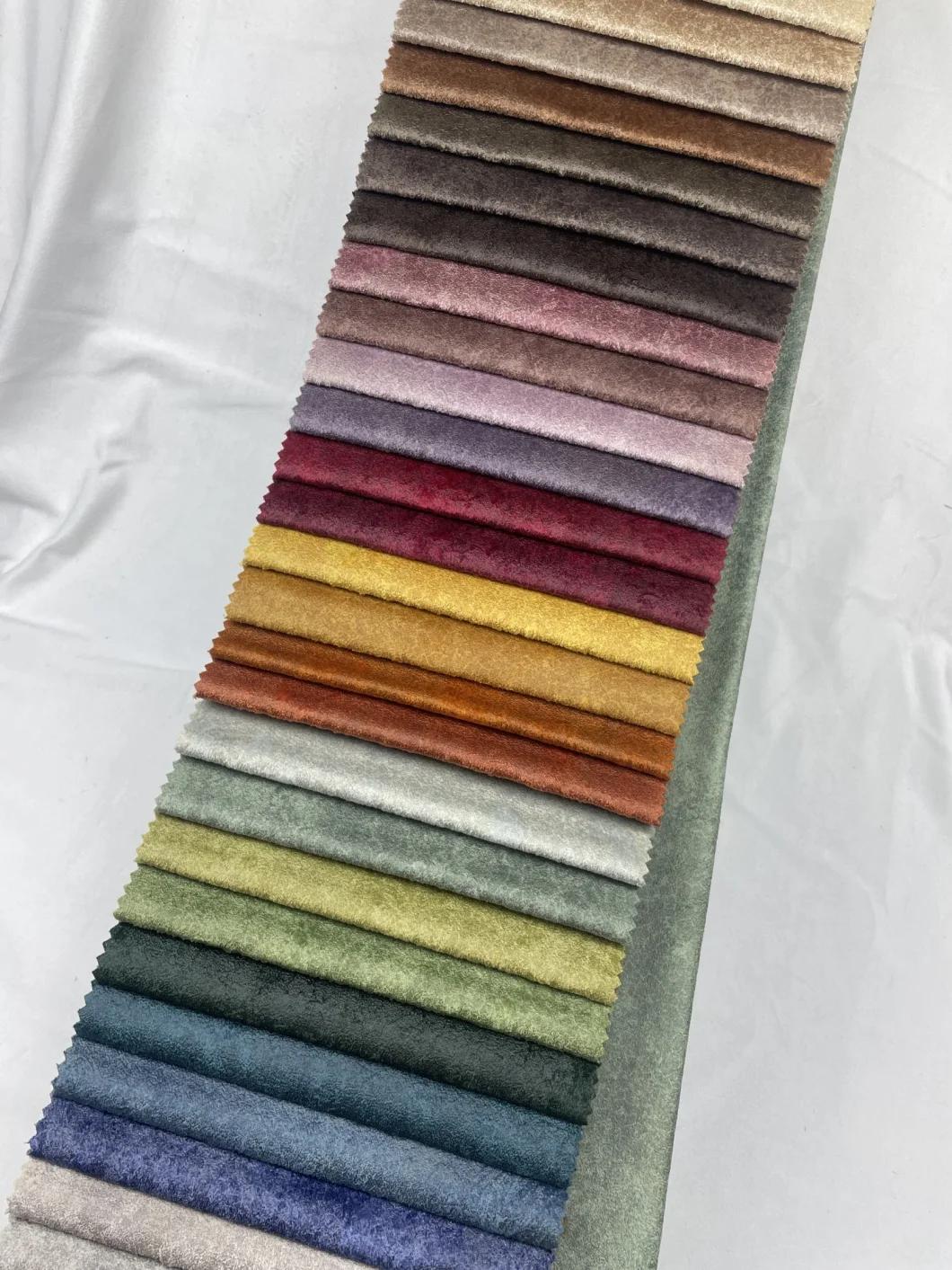 New Pattern Hot Selling Polyester Holland Sofa Fabric Face with Backing Velvet Couch Crushed Velvet Sofa Knitted Fabric Print Velvet Design for Sofa Fabric