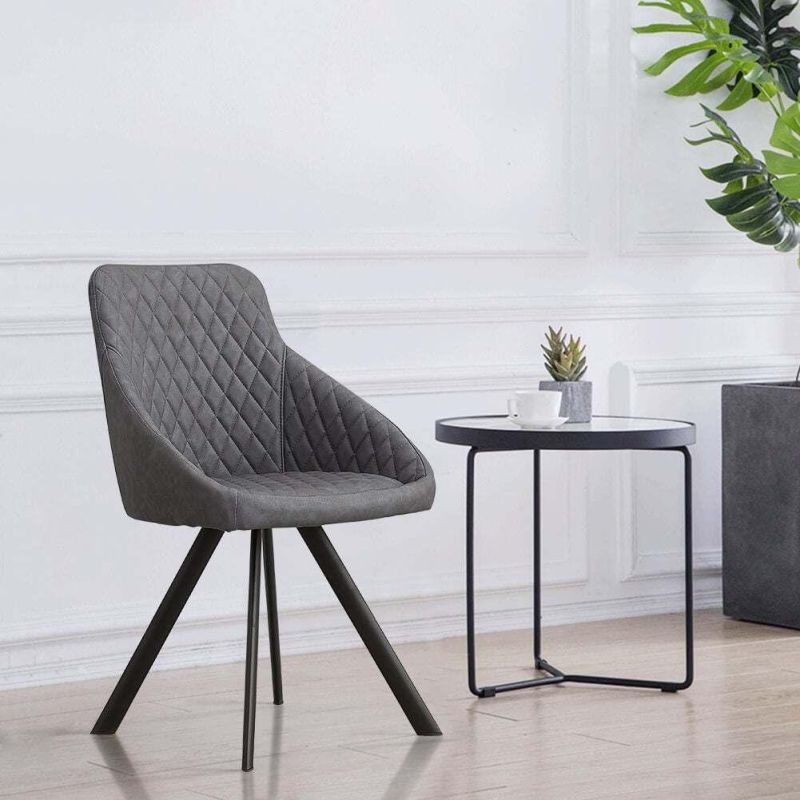 Scandinavian Design Modern Faux Leather Dining Room Chair