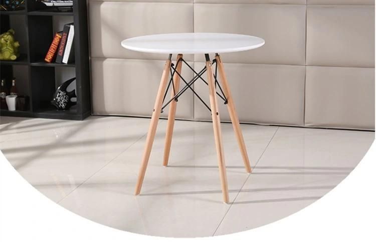Wholesale Italian Modern Simple Style Dining Room Set Round Wood Dining Table with Chair Light Luxury Household MDF Dining Table