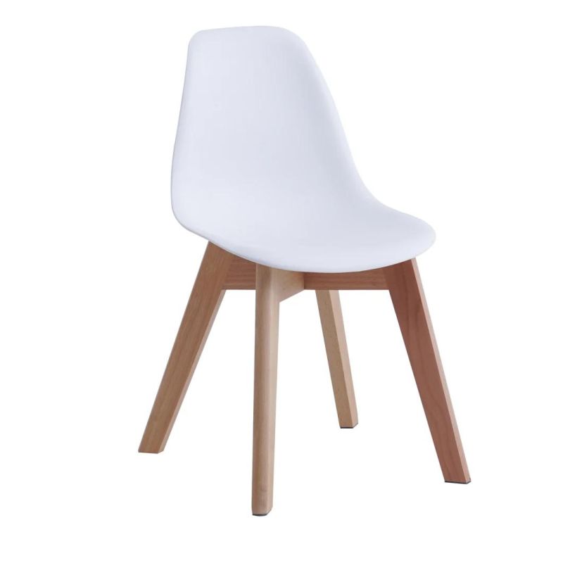Wholesale Price Nordic Style Modern Chairs Outdoor White PP Plastic Chair Wood Home Dining Furniture Restaurant Dining Chair for Dining Room