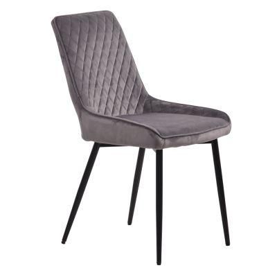 Nordic Modern Chairs Living Room Chair Leisure Home Furniture Colorful Velvet Fabric Dining Chair with Metal Legs for Hotel