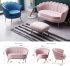 Modern Leisure Leather Lounge Sofa Chair with Ottoman Chaise Lounge King Chair King Throne Dressing Two Seater Wedding Chairs