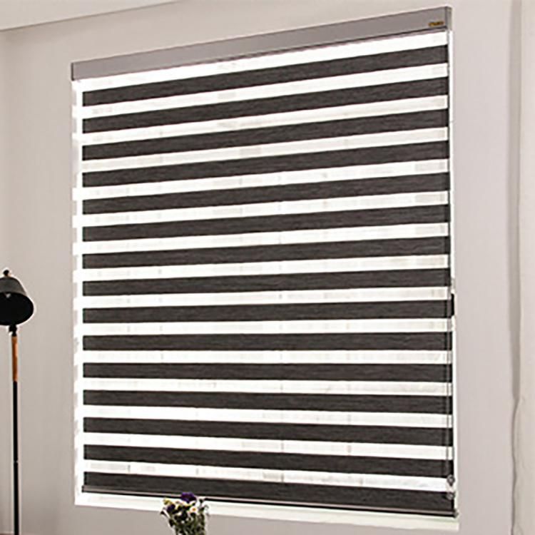 Factory Price Full Blackout Curtains Zebra Blinds Double Layer Roller Blinds Customized Size Curtains for Living Room