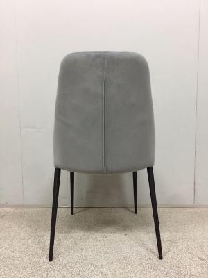 Modern Diamond Sewing Dining Chair Metal Legs Chair for Livingroom Furniture