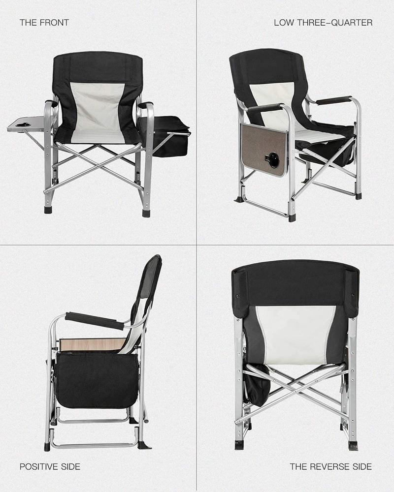 Folding Camping Chair Heavy Duty with Side Tables and Cooler Bag Director′ S Chair Outdoor Camp Chair