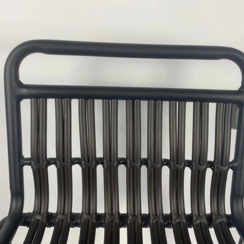 Aluminum Rust Resistance Woven Synthetic Rattan Patio Bar Stools for Restaurant Cafe