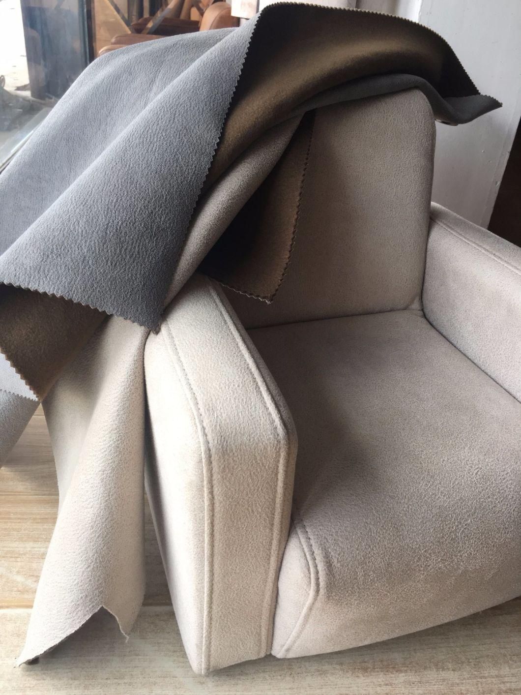 Polyester Suede Fabric with Leather Looking and Easy Cleaning Surface (suede)