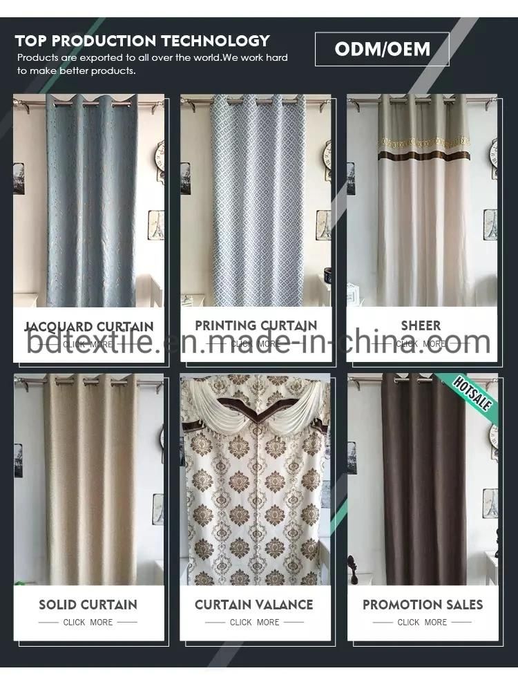 High Quality Jacquard Roller Blind Curtain Fabric Continuous Sheer Curtain