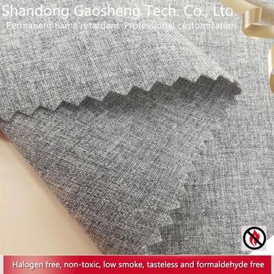 Inherently Flame Retardant Polyester Linen Like Fabric for Laptop Bag Chair Cover Sofa