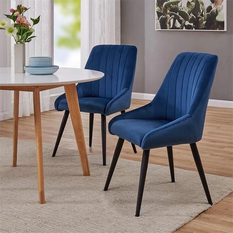 Commercial Modern Restaurant Furniture Fabric Grey Wooden Dining Chairs