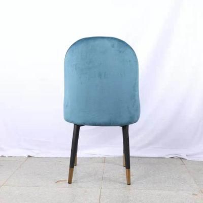 2021 New Design Velvet Fabric Many Color Metal Legs Room Dining Chairs