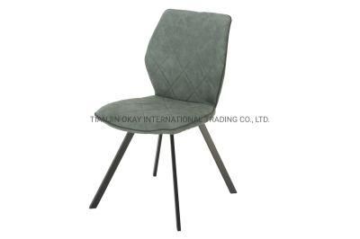 China Factory Wholesale High Quality Green Velvet Metal Dining Chair for Modern Luxury Home Furniture Chair