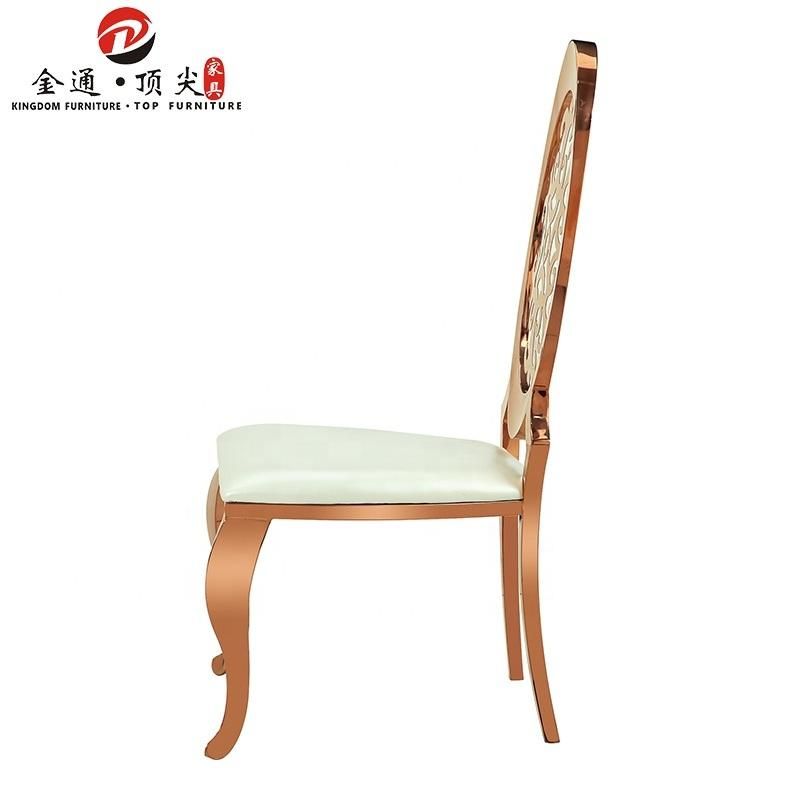 Wedding Furniture Elegant Stacking Stainless Steel Dining Table and Chair