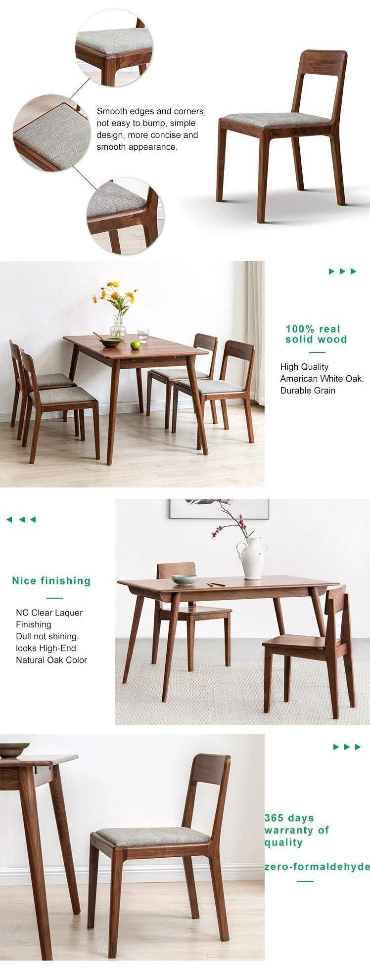 Furniture Modern Furniture Chair Home Furniture Wood Furniture New Design Modern Nordic Home Upholstered Cafe Low Back Dining Chair with Brown Wooden Leg