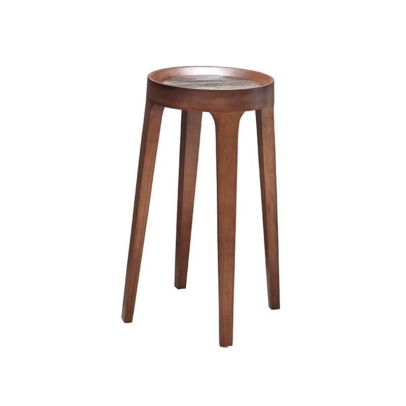 Hot Selling Most Popular New Design Modern Walnut Solid Wood Round Coffee Tea Side Table Home Living Room Furniture From Foshan