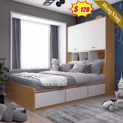 Durable Modern Home Hotel Bedroom Furniture Set MDF Wooden King Queen Bed Wall Sofa Double Bed (UL-22NR61660)