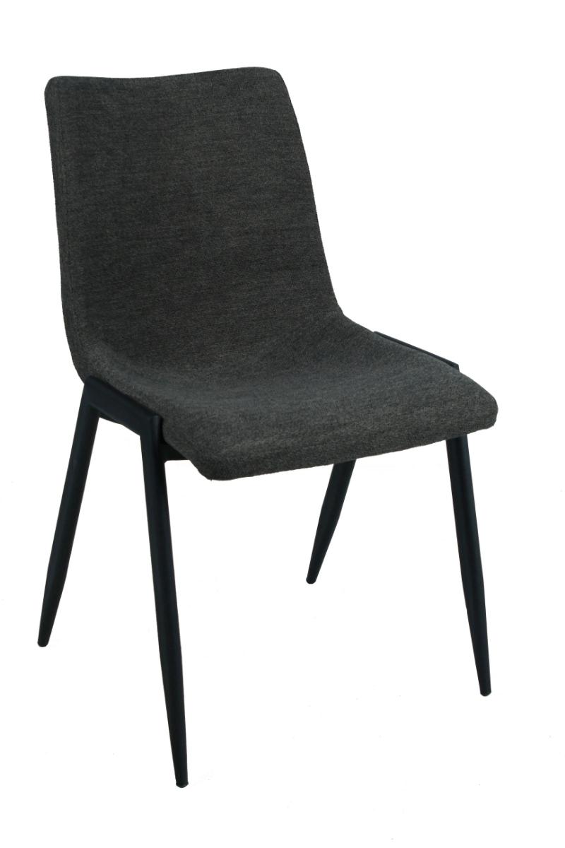 Modern Style Restaurant Furniture Event Iron Frame Fabric Black Spray Metal Leg Stacking Without Armrest Dining Chair
