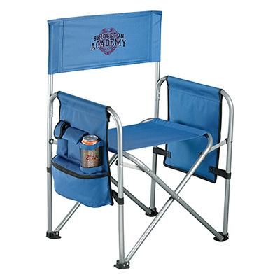 Customized Deluxe Outdoor Portable Folding Camping Director Chair with Side Table and Pocket