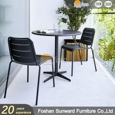 Sunward Customized Garden Hot Sale Resort Hotel Outdoor Leisure Patio Dining Restaurant Aluminum Balcony Chair and Table Furniture