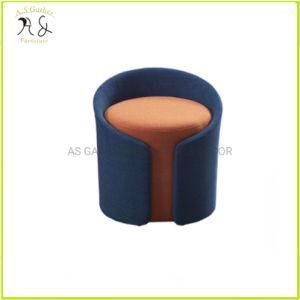 Modern Design Ins Stylish Contrast Color Low Round Ottoman Stool