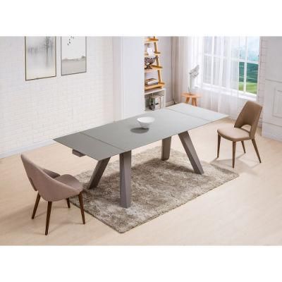 Home Hotel Dining Room Metal Foam Covered Fabric Dining Chair