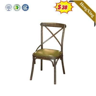 Factory Luxury Outdoor Furniture Leather Banquet Dining Furniture Chair with Metal Legs