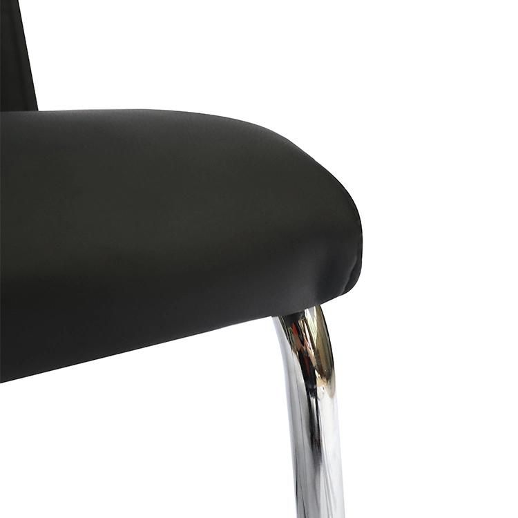 High Back Faux Synthetic Leather PU Velvet Linen Chromed Steel Metal Leg Modern Upholstery Stainless Steel Z Restaurant French Style Designer Dining Chair