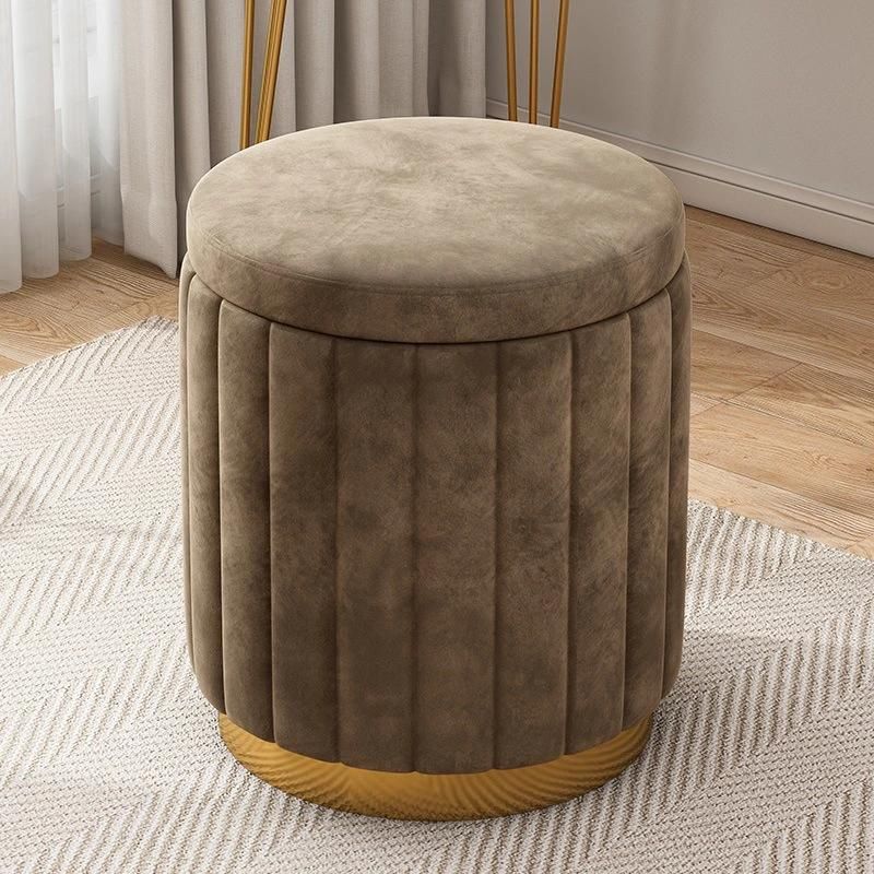 Nordic Doorway Shoe Changing Stool Home Living Room Small Sofa Stool Gray Color Dressing Room Modern Make up Stools