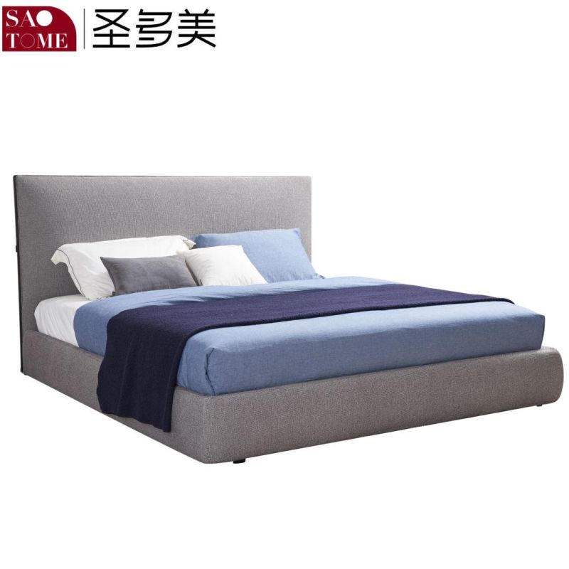 Modern European Style Wooden Cloth 1.8m Double Flat Bed