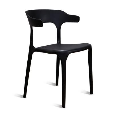 Modern Restaurant Home Living Room Furniture colorful Stacking PP Plastic Dining Chair for Outdoor